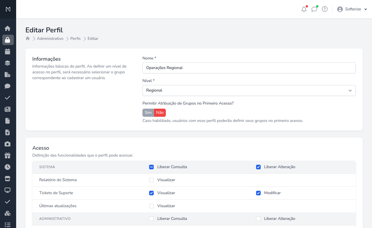 Controle total de quem acessa o quê