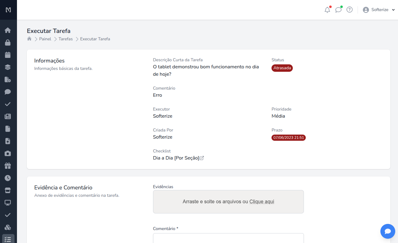 Visibilidade total sobre a execução
